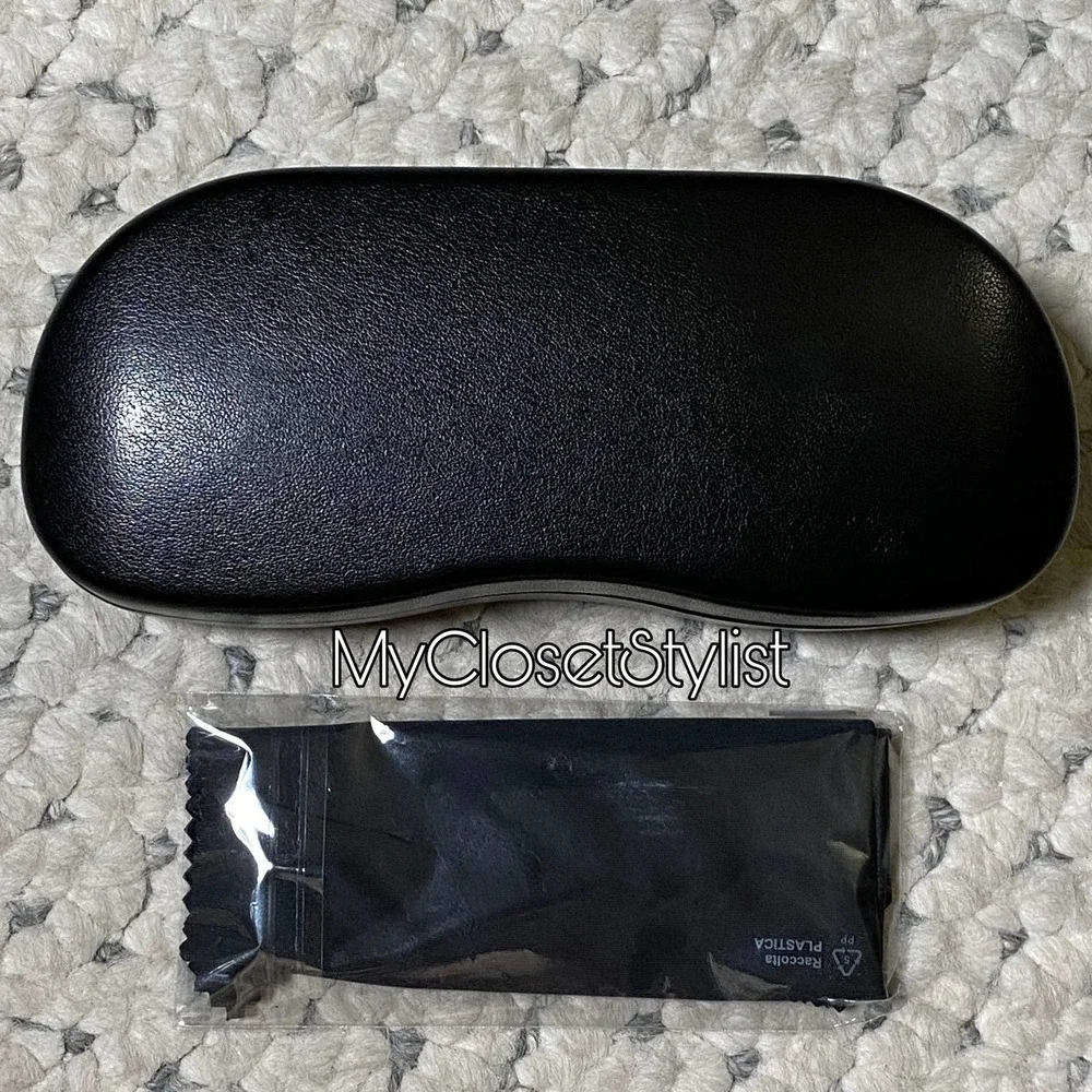 RAY-BAN Black Sunglasses Case + Cleaning Cloth NEW & Authentic